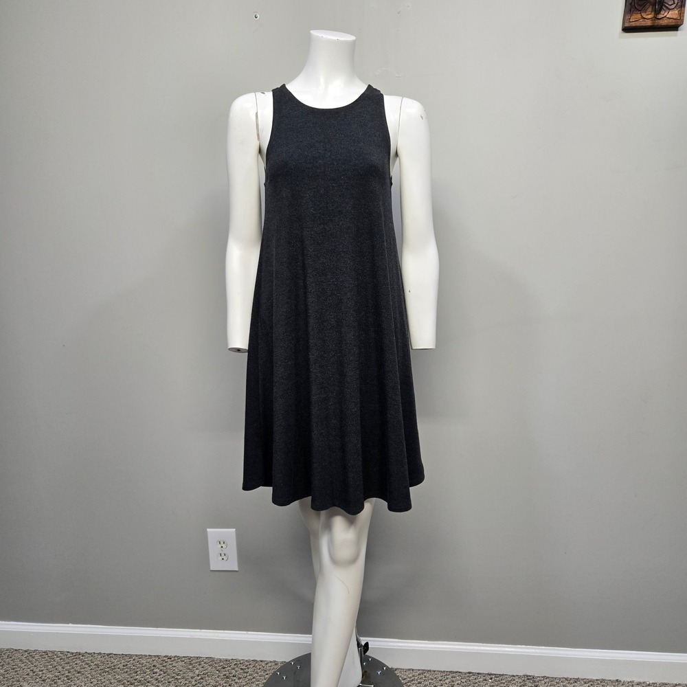 Free Fly Mini Tank Bamboo Flex Dress Small‎ Heather Black Swing Soft Athleisure